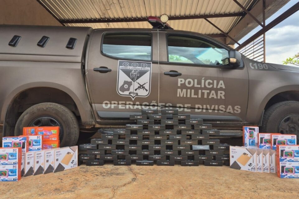 PM apreende R$ 45 mil em celulares durante fiscalização em ônibus na região Leste de Goiás