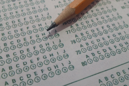 Imagem de um gabarito de prova