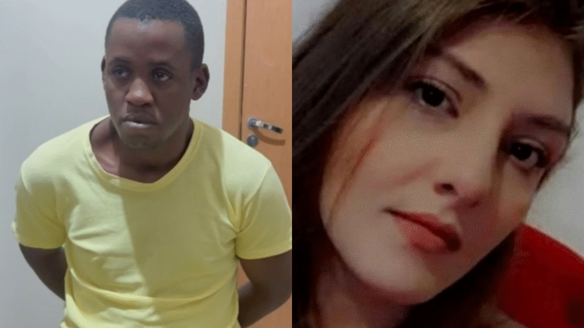 Imagem do suspeito e da vítima