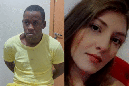 Imagem do suspeito e da vítima