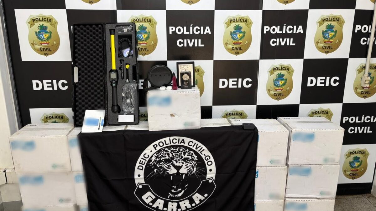 Imagem dos objetos apreendidos