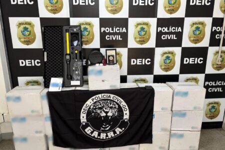 Imagem dos objetos apreendidos