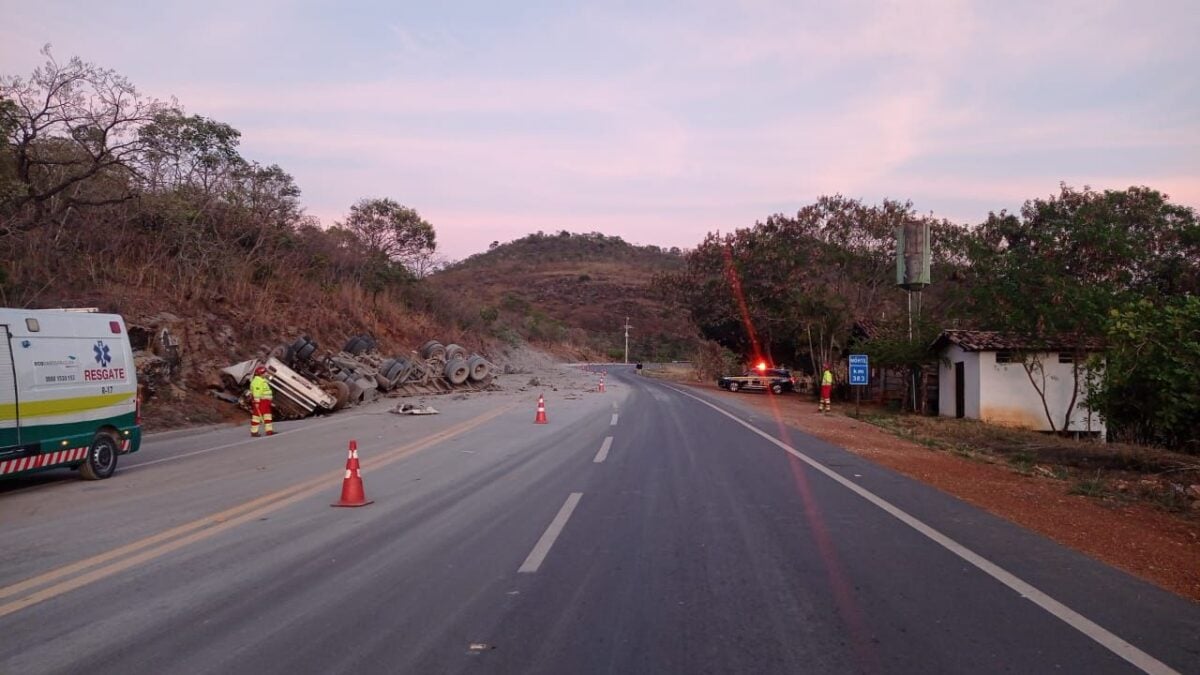 Não houve registro de outros veículos envolvidos no acidente (Divulgação PRF)