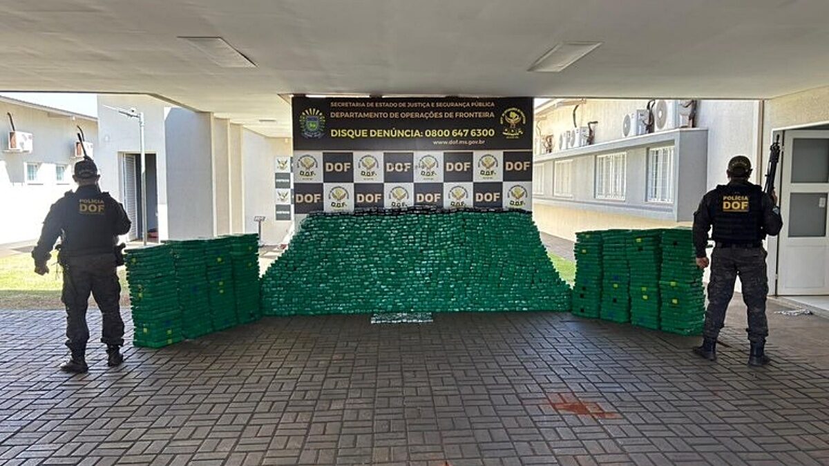 Imagem dos entorpecentes apreendidos