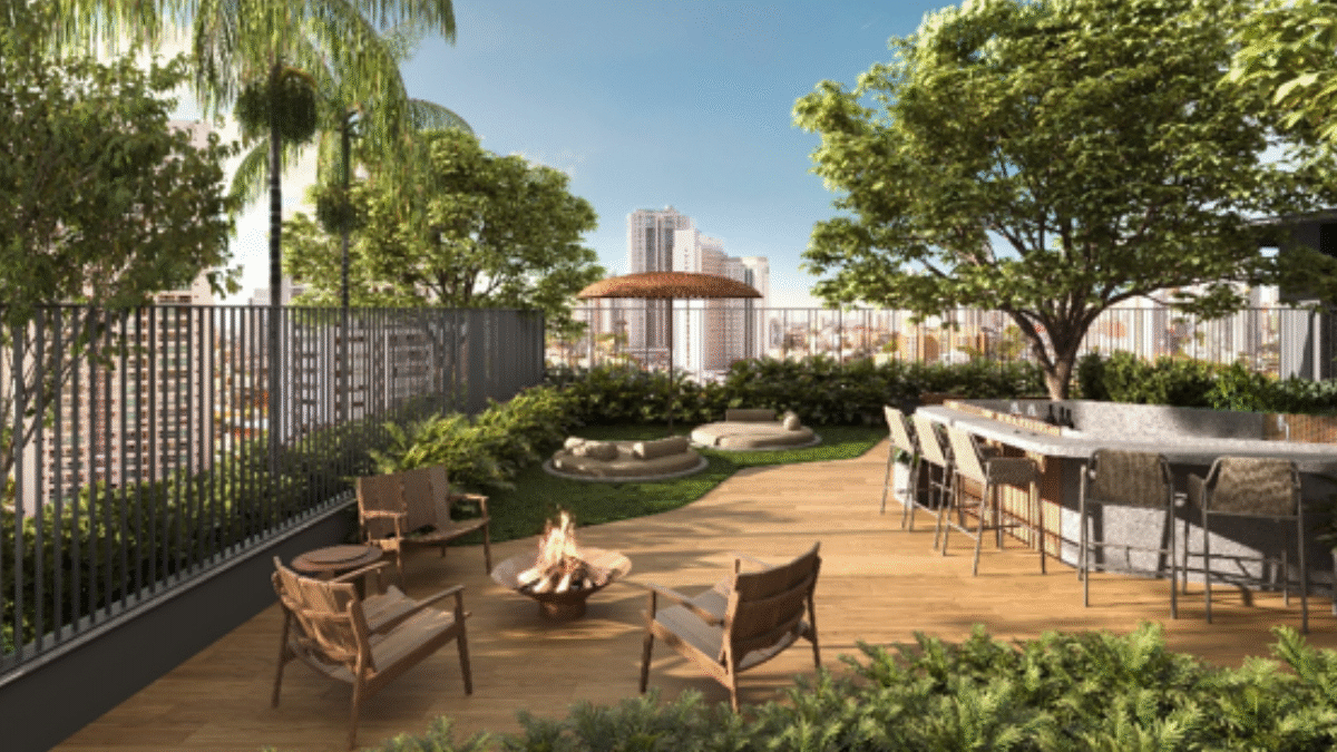 Goiânia ganha um jardim elevado a 50 metros de altura no novo compacto de luxo da Consciente )Foto: Divulgação)