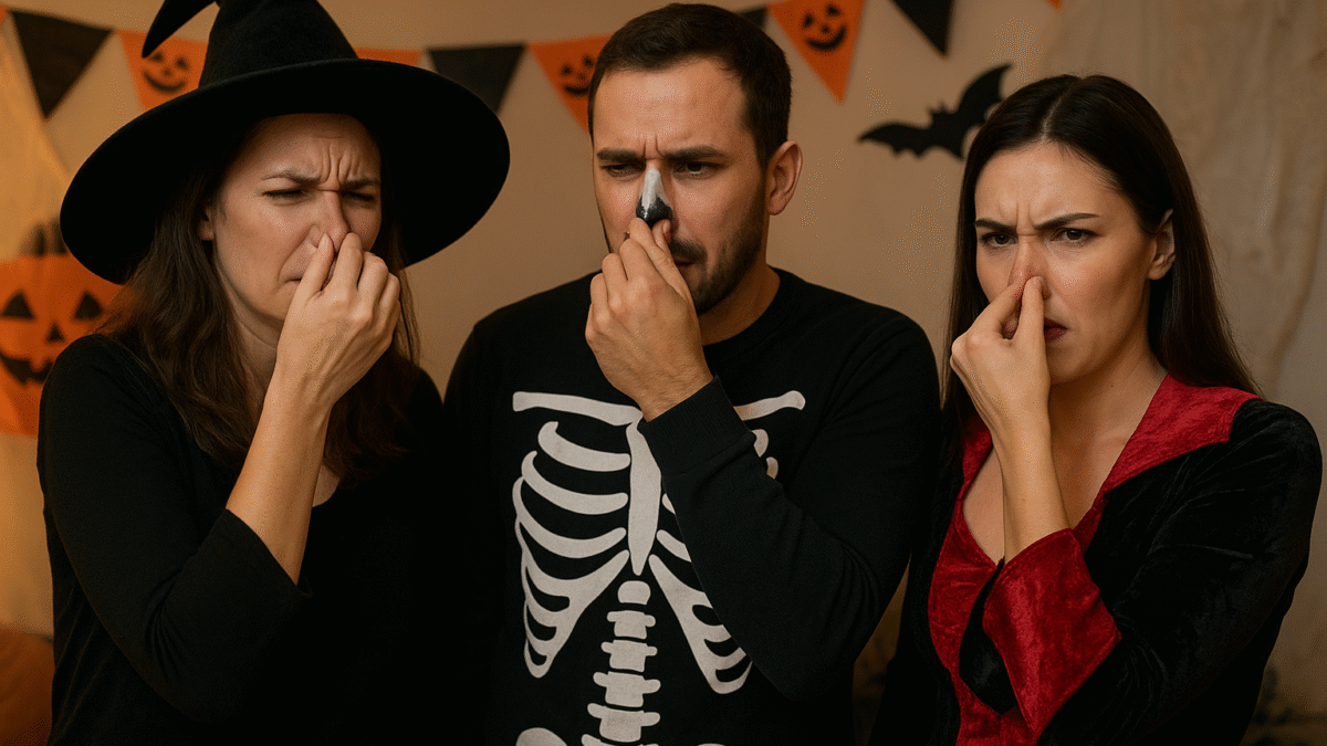 Menino surpreende e se fantasia de 'pum' no Halloween; veja fotos Criança se vestiu de flatulência para uma festa do Dia das Bruxas