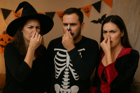 Menino surpreende e se fantasia de 'pum' no Halloween; veja fotos Criança se vestiu de flatulência para uma festa do Dia das Bruxas