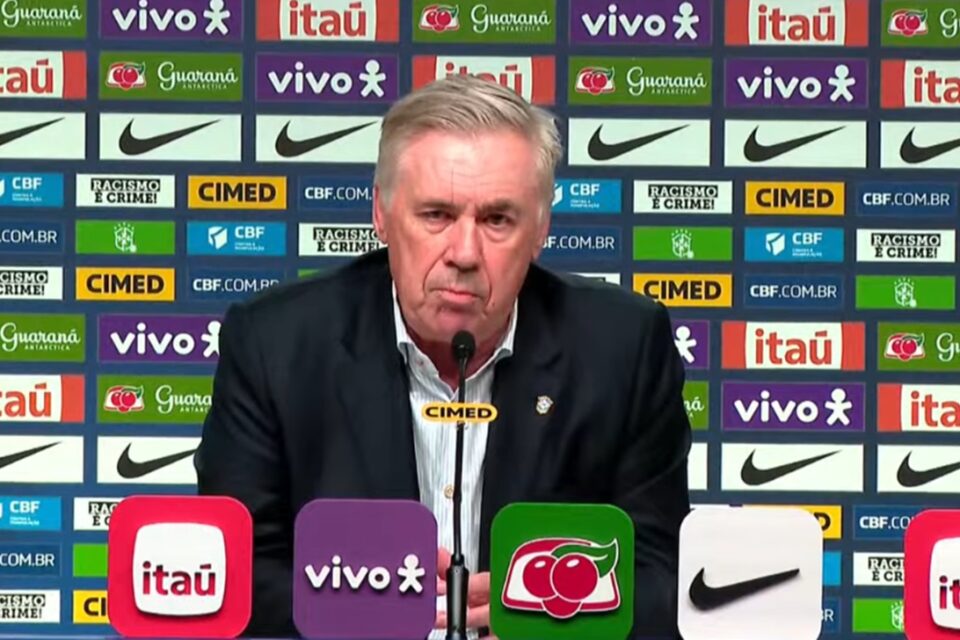 Carlo Ancelotti, treinador da seleção brasileira