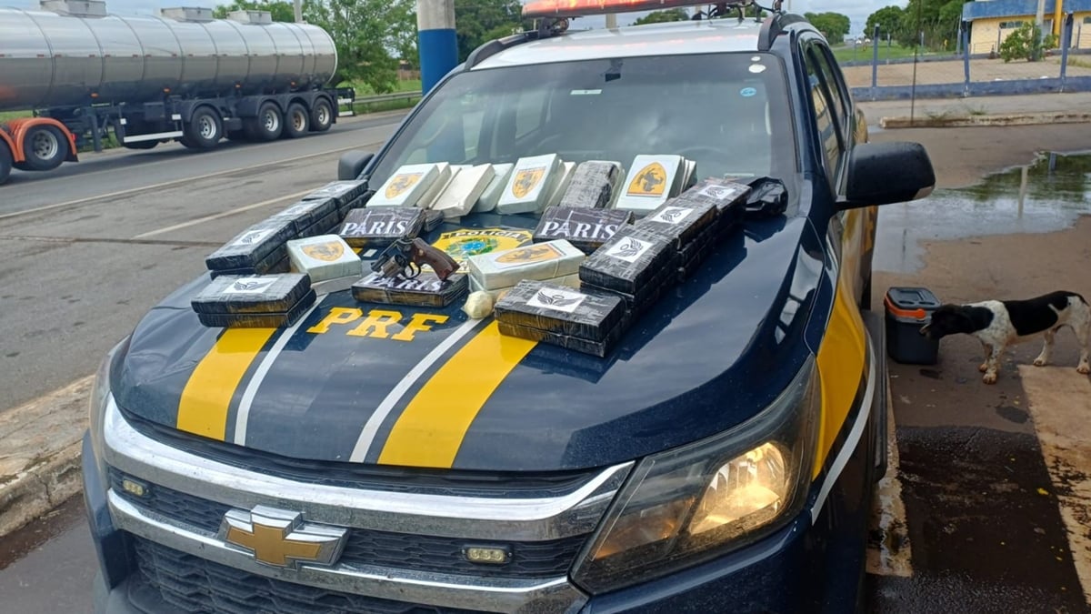 Preso em Morrinhos, passageiro de ônibus diz que levaria 53 kg de cocaína de SP para Goiânia