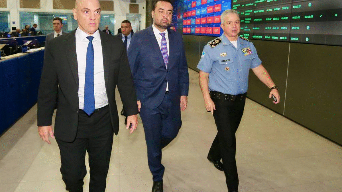 Castro diz a Moraes que megaoperação respeitou regras do STF com 'emprego proporcional da força' (Foto: Governo do RJ)