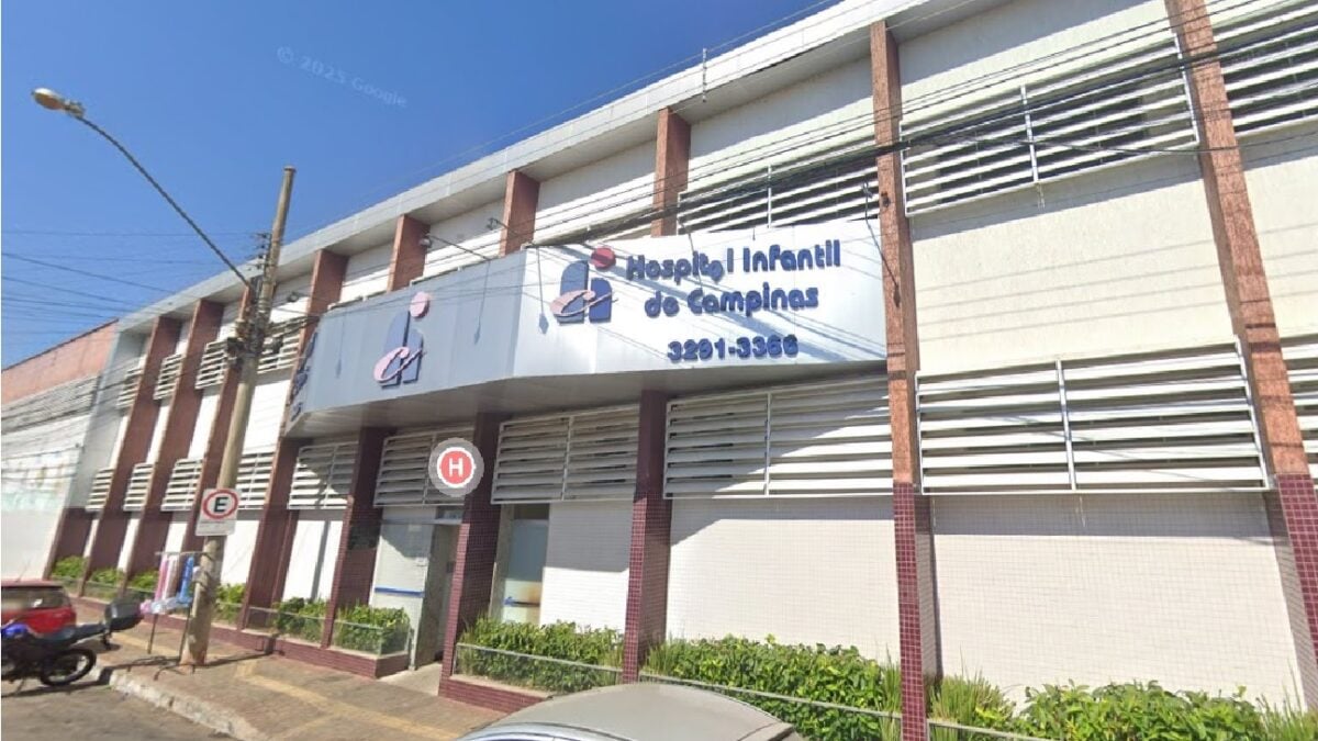 Imagem mostra fachada do Hospital Infantil de Campinas