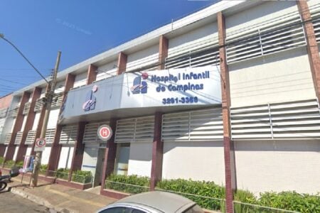 Imagem mostra fachada do Hospital Infantil de Campinas