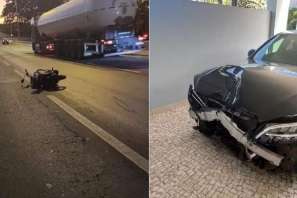 Imagem mostra veículos envolvidos no acidente na GO-020