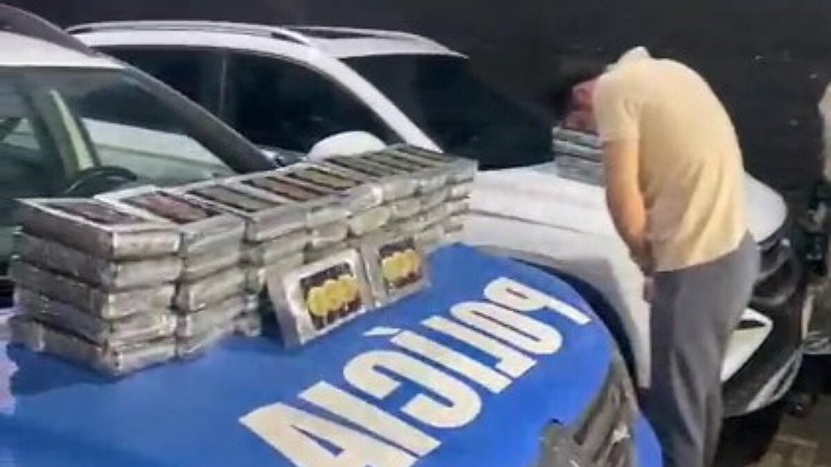 Parte da droga estava dentro do veiculo do suspeito e outra parte em escondida em sua residência (Divulgação PMGO)