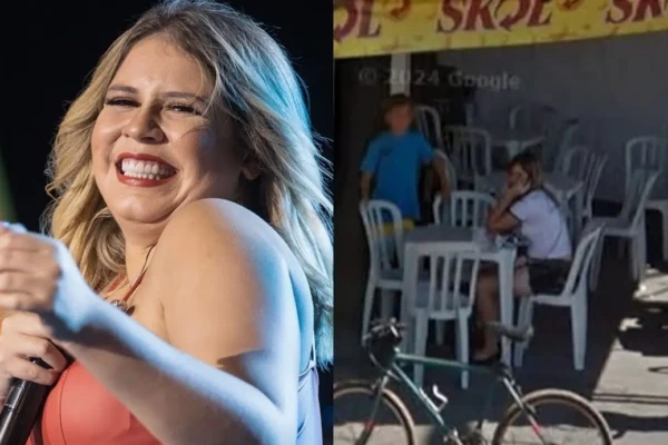 Mãe de Marília Mendonça explica foto da cantora que apareceu no Google Street View: "Vivia com dificuldade" Ruth Moreira bar da imagem
