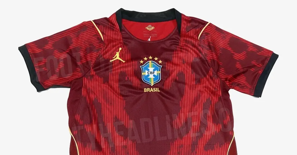 camisa vermelha - seleção brasileira