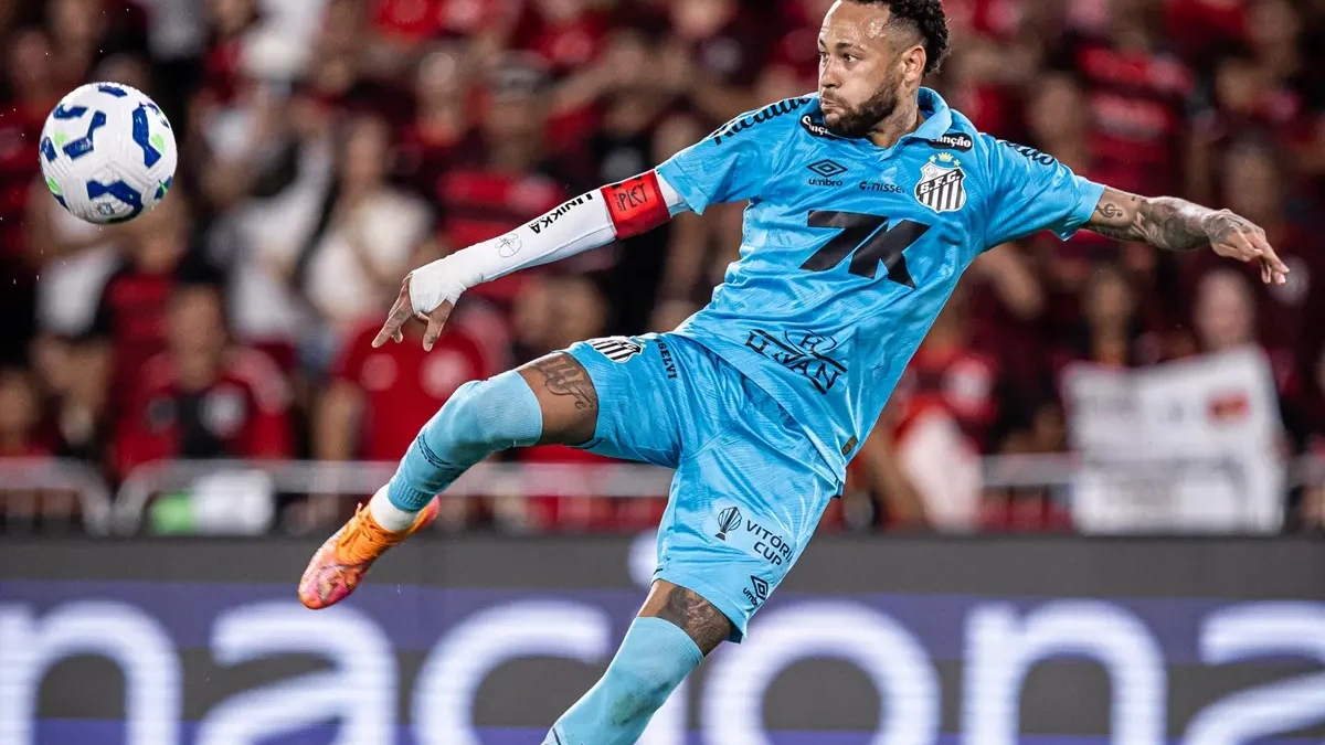 Neymar em partida pelo Santos