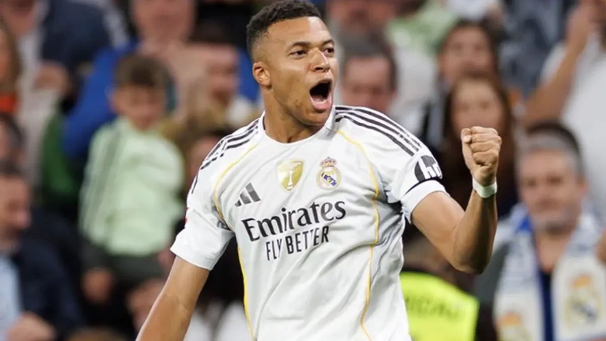 Mbappé em partida pelo Real Madrid