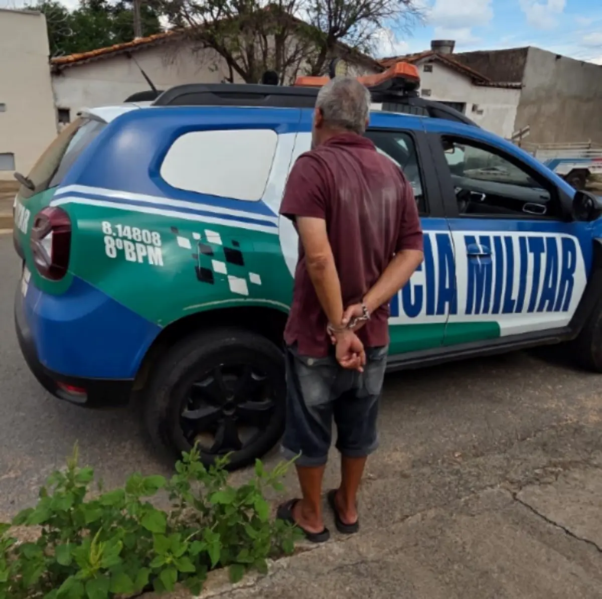 Imagem do homem preso