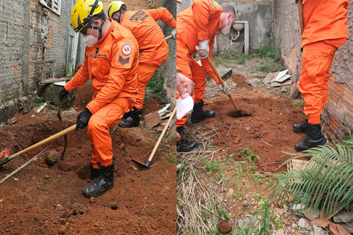 Imagem do resgate do corpo