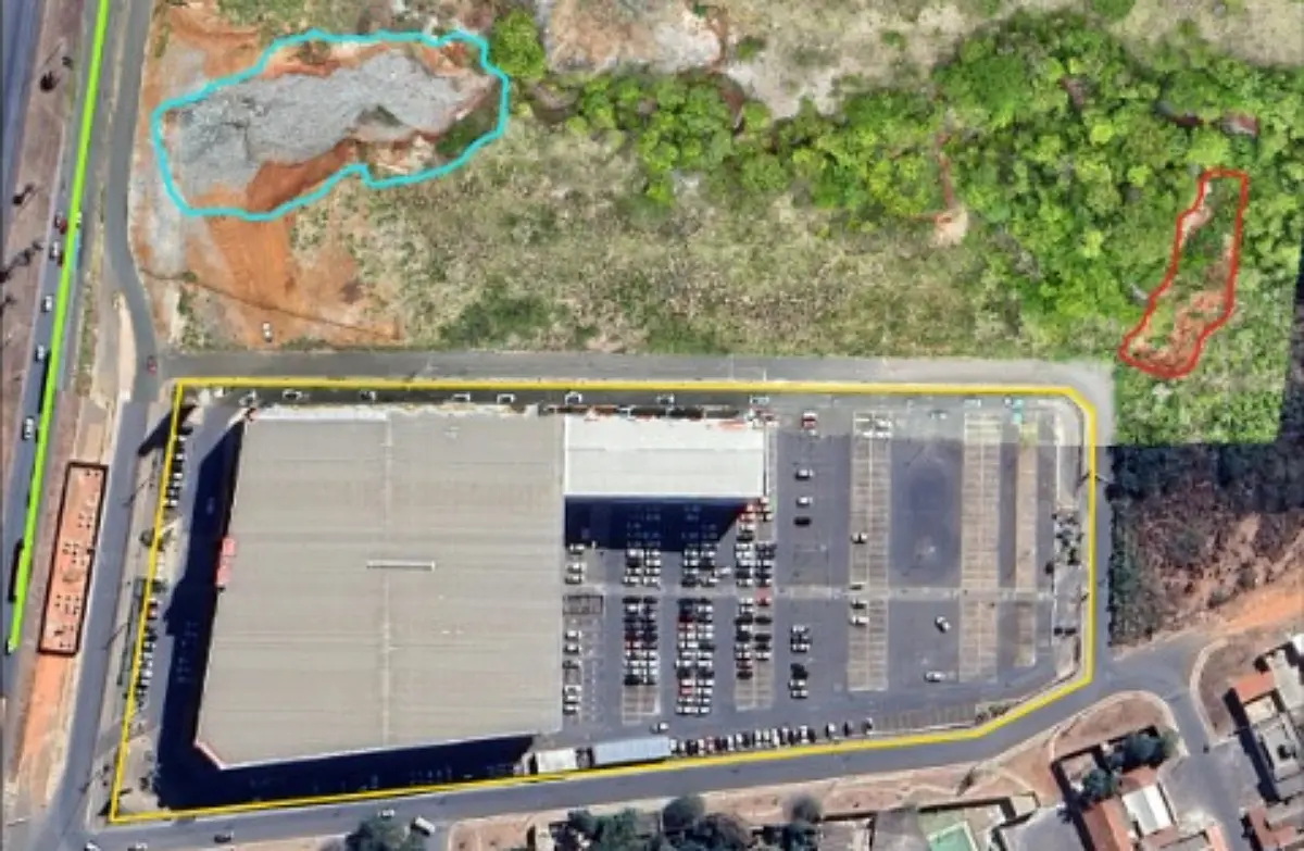 Imagem do local da cratera