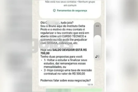 imagem das cobranças