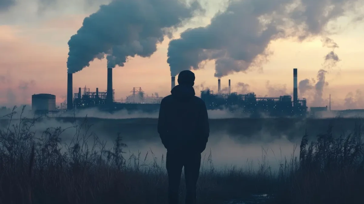 China se compromete pela primeira vez a reduzir emissões absolutas de gases do efeito estufa (Foto gerada por IA)