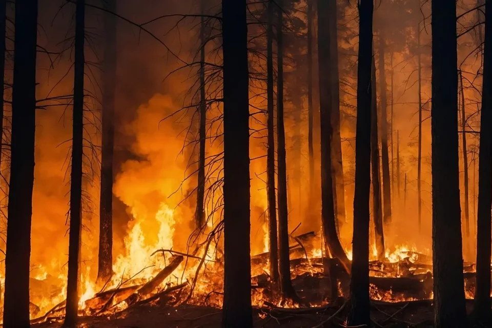 Incêndio se espalhou rapidamente pela vegetação da fazenda, segundo a PM (Foto Pixabay)