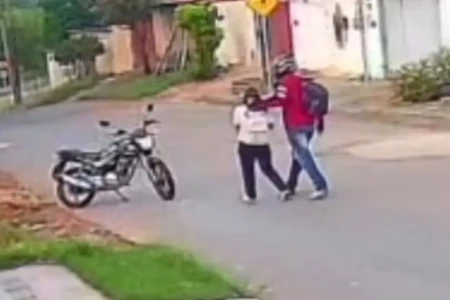 Imagem de câmeras de segurança no momento do caso