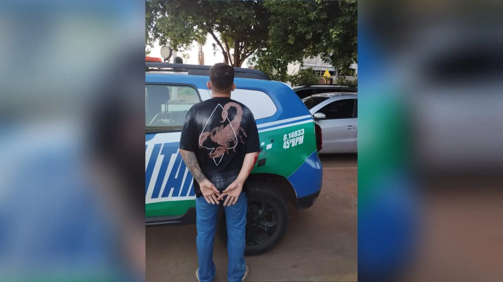 Imagem do jovem preso