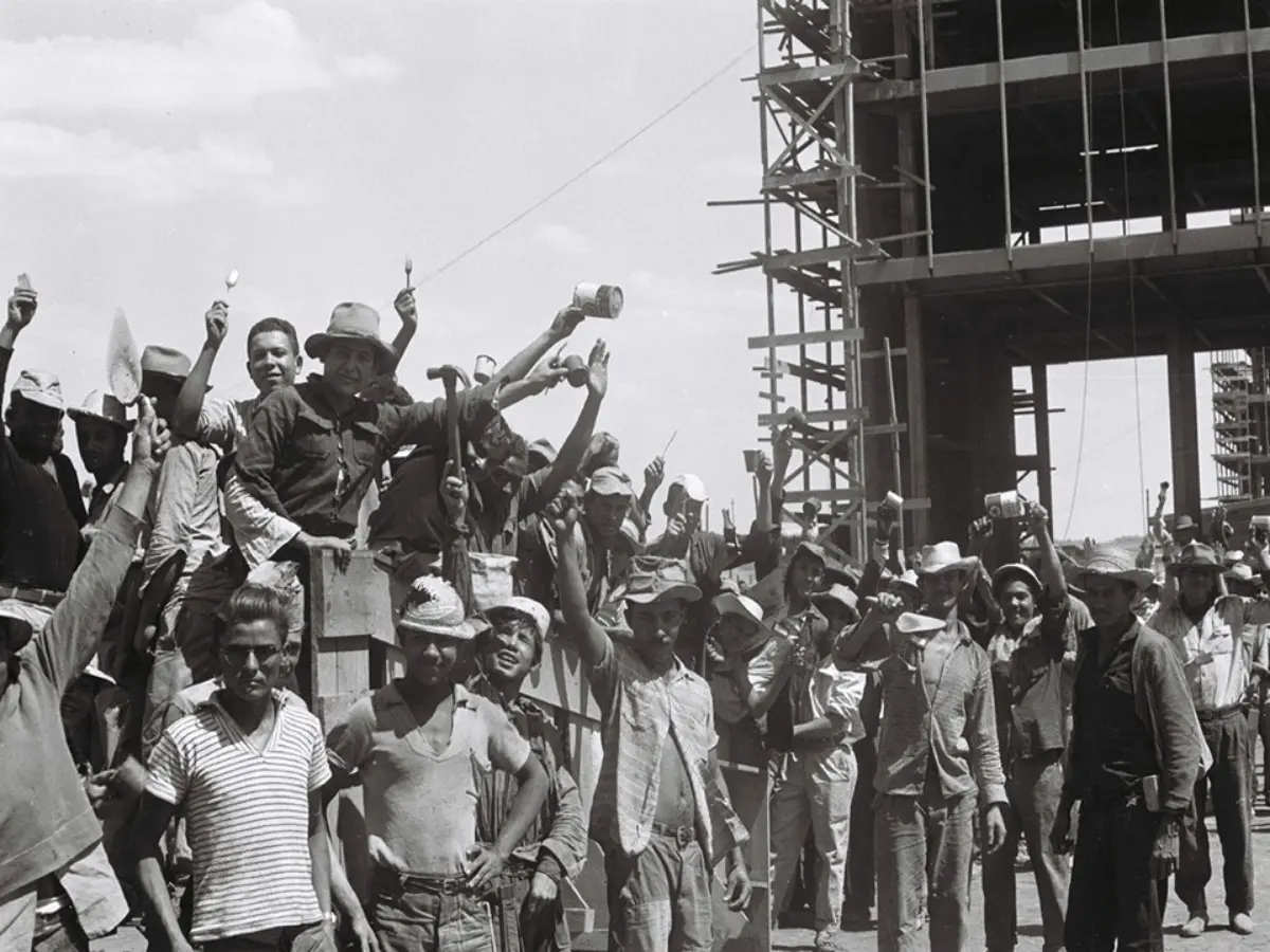 Imagem da época da construção de Brasília