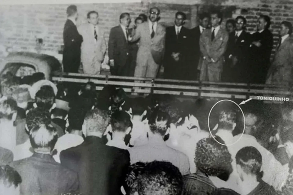 Imagem registrada no comício 