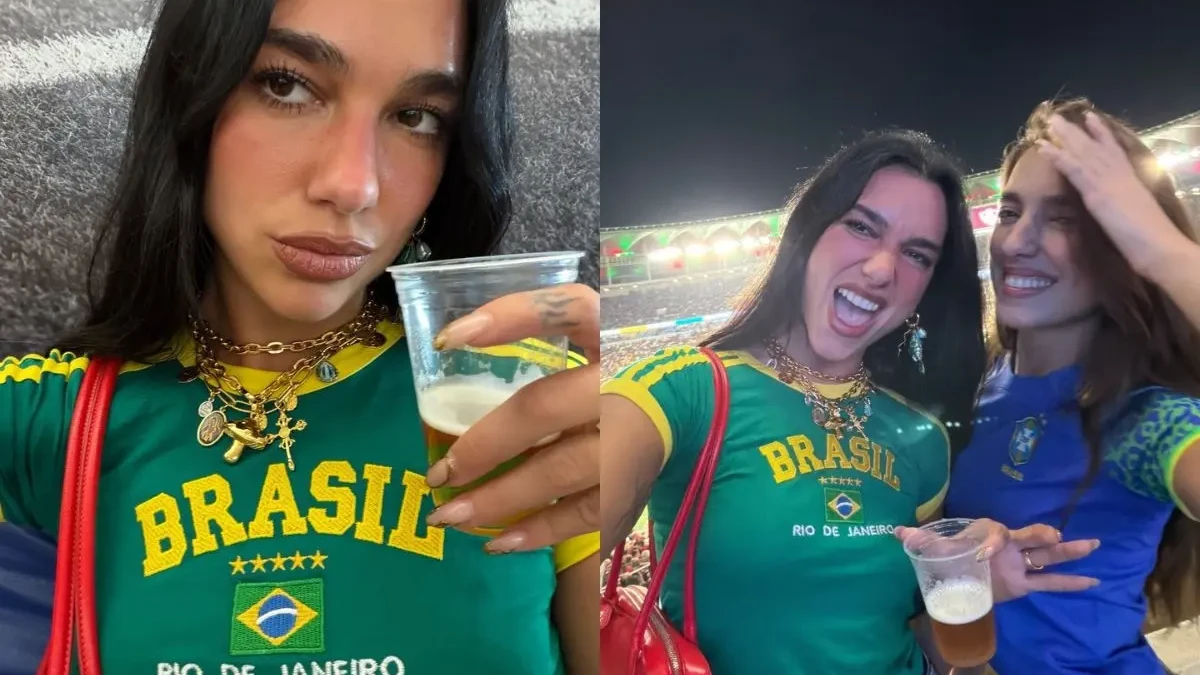 Dua Lipa se despede do Brasil com álbum no Instagram