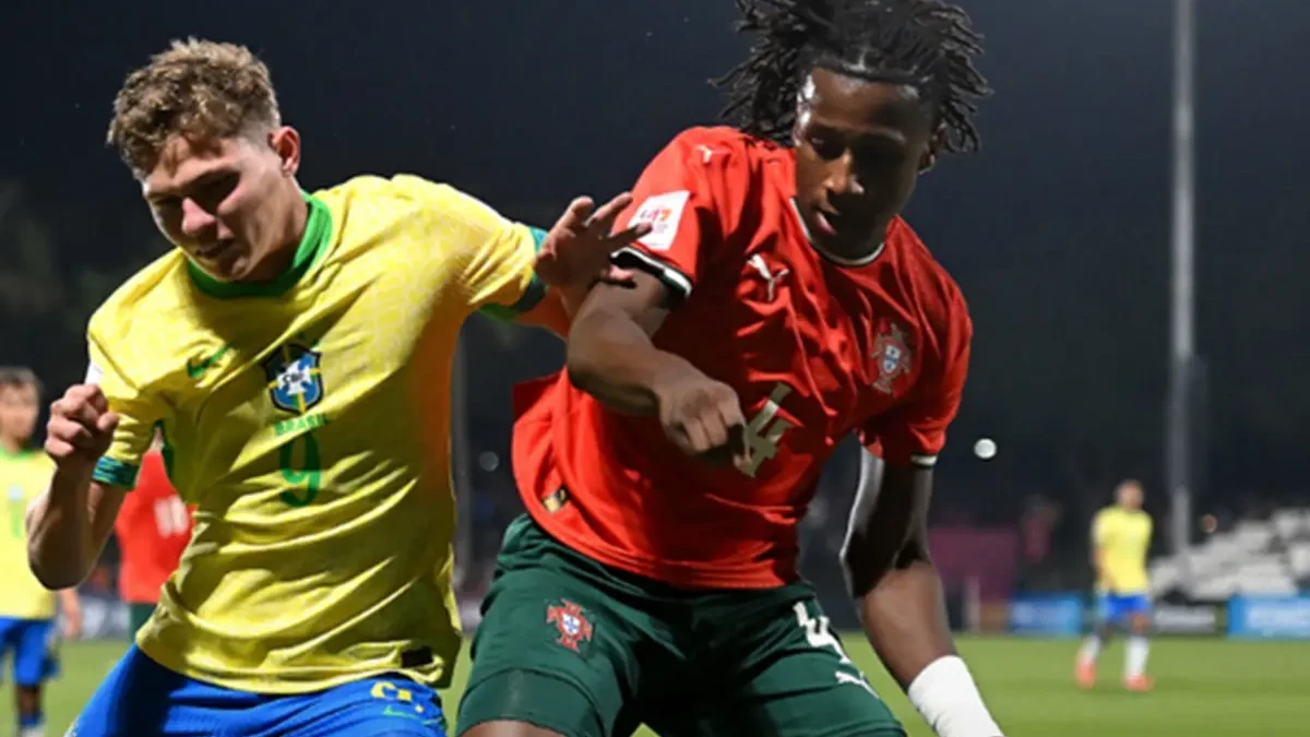 Partida entre a seleção brasileira e Portugal na Copa do Mundo Sub-17