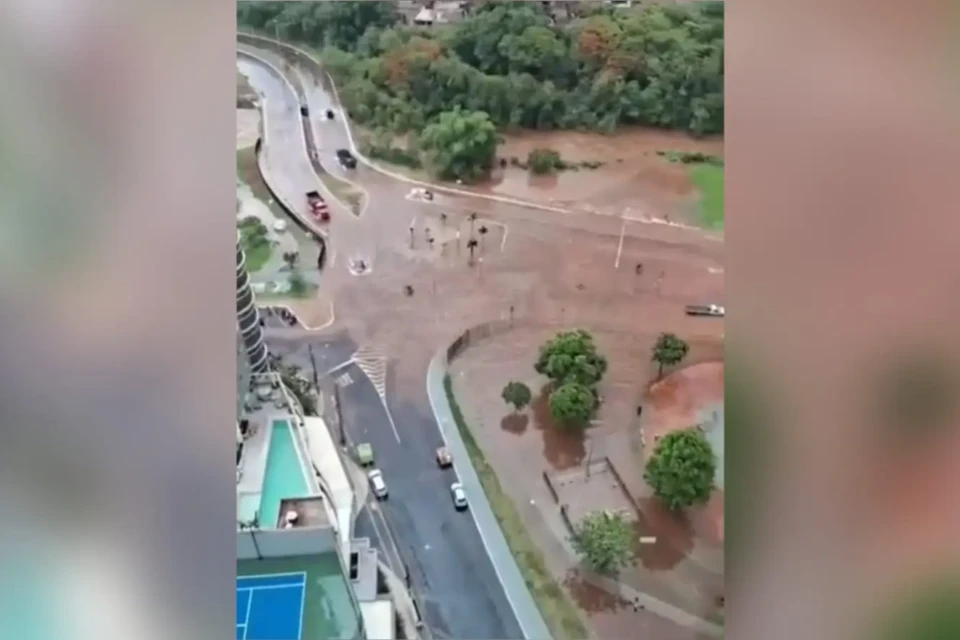 Imagem do local alagado