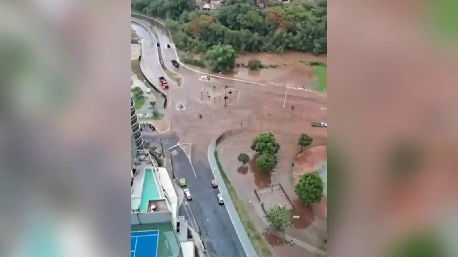 Imagem do local alagado