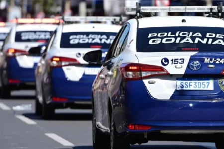 Imagem mostra veículos da GCM circulando com nova plotagem