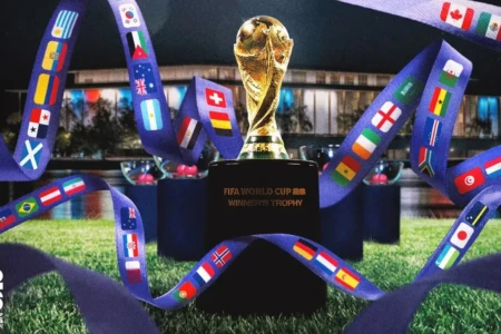 Imagem de divulgação da Fifa sobre o sorteio da Copa do Mundo de 2026