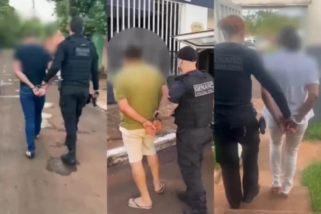 Imagem dos três presos