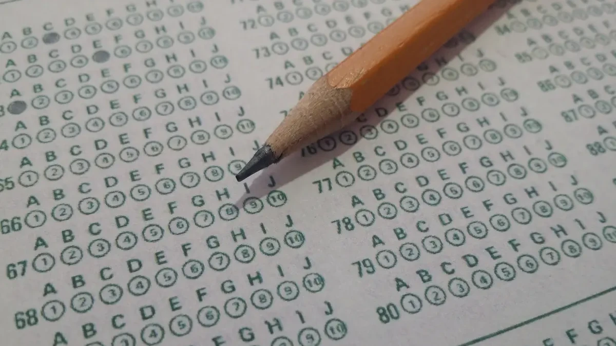 Imagem do gabarito de uma prova