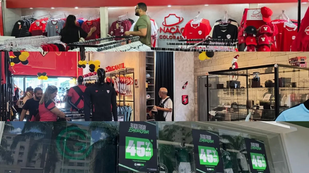 lojas de Atlético, Goiás e Vila Nova