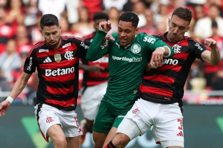 Jogo entre Palmeiras e Flamengo