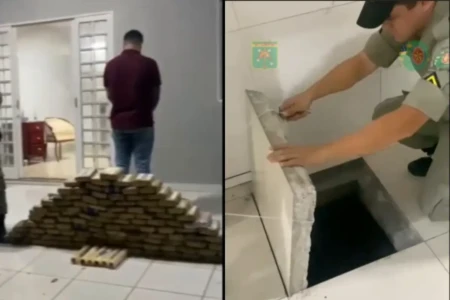 Imagem do local e do preso