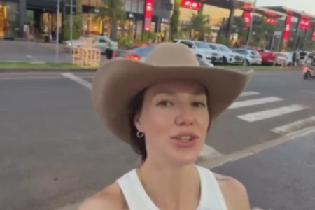 Influenciadora se impressiona com shopping em Caldas Novas: 'parece Miami' (Foto: Reprodução)