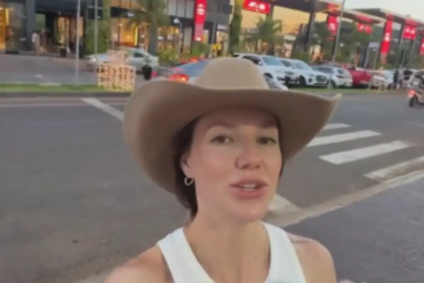 Influenciadora se impressiona com shopping em Caldas Novas: 'parece Miami' (Foto: Reprodução)