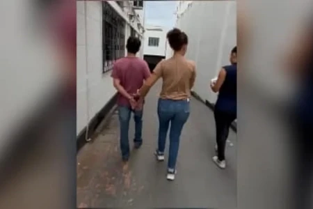 Imagem do suspeito preso