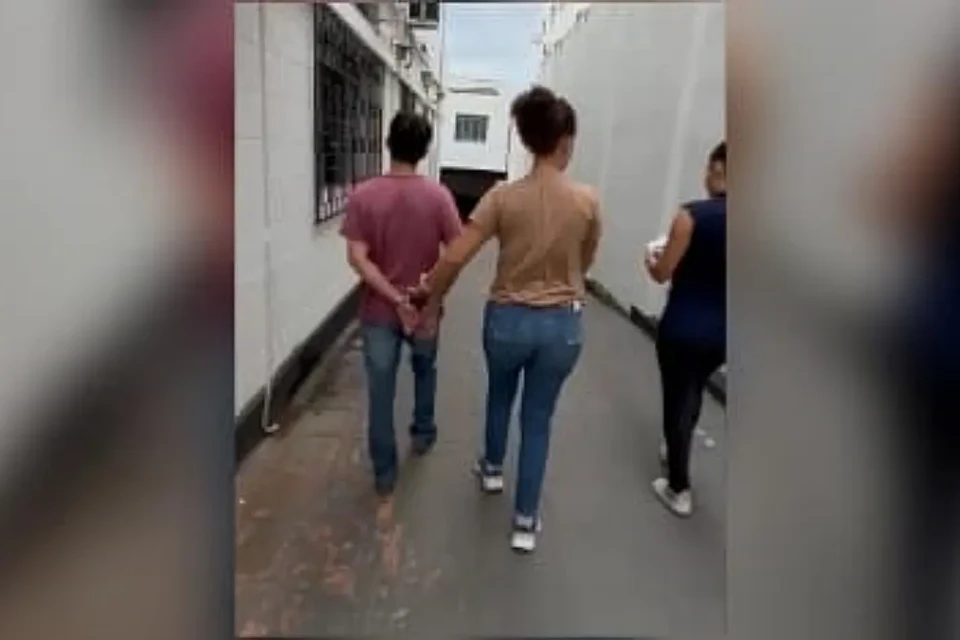 Imagem do suspeito preso