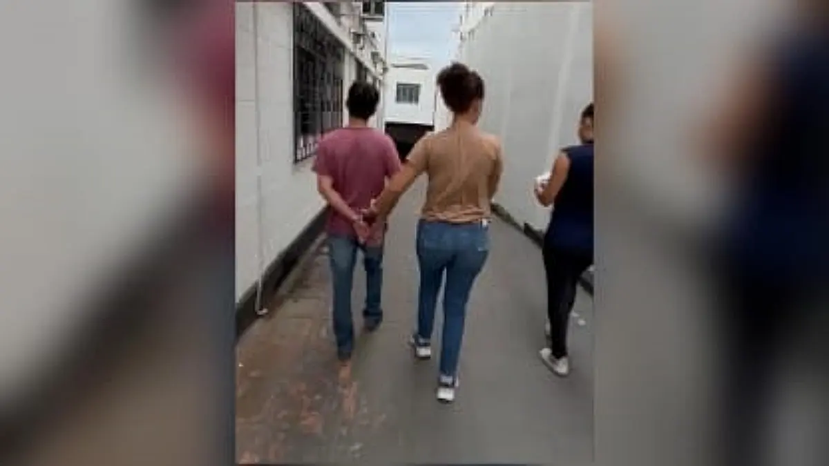 Imagem do suspeito preso