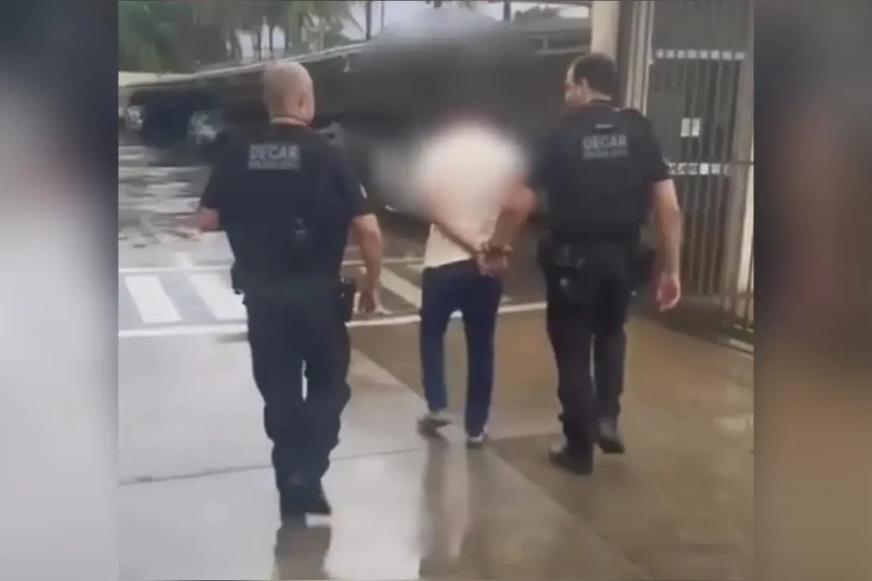 Imagem do suspeito preso