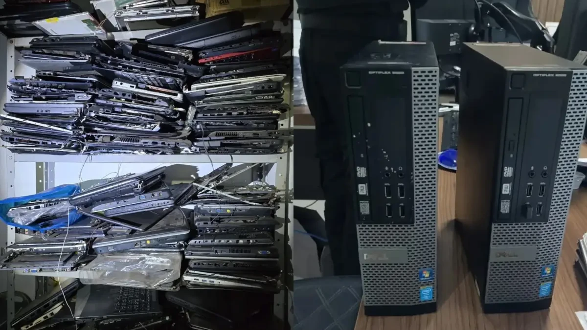 Imagem dos equipamentos apreendidos